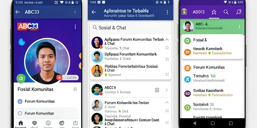 Antarmuka pengguna ABC33 yang menarik dan fungsional untuk Forum Komunitas.