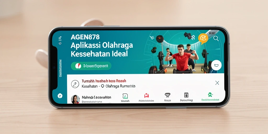 Antarmuka ramah pengguna aplikasi AGEN878 untuk olahraga rumah.