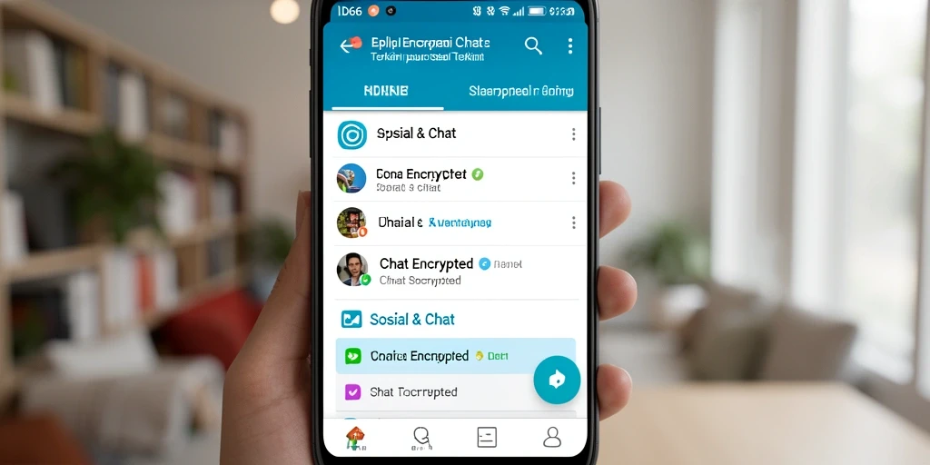 Antarmuka ID66 yang sederhana dan aman untuk Chat Encrypted.