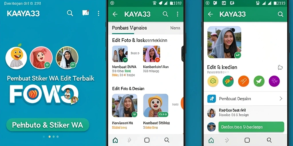 Antarmuka KAYA33 untuk Pembuat Stiker WA yang intuitif dan mudah digunakan.