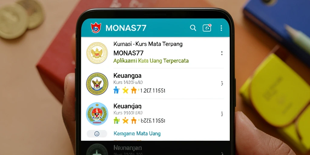 Tampilan antarmuka MONAS77 yang sederhana dan informatif.