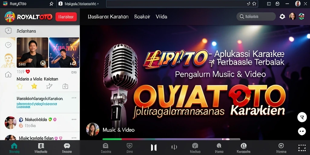 Antarmuka pengguna minimalis dari ROYALTOTO untuk pengalaman karaoke yang maksimal.